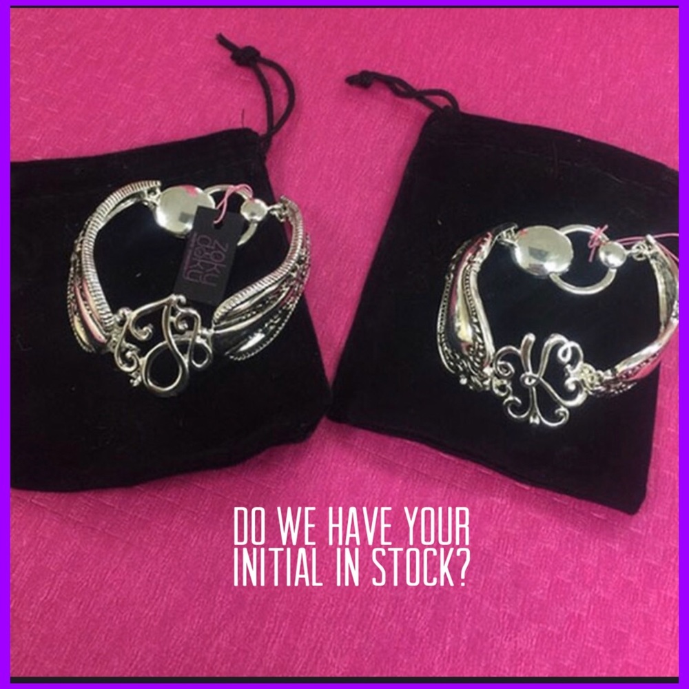 Filigree Monogram Initial Bracelet, NWT